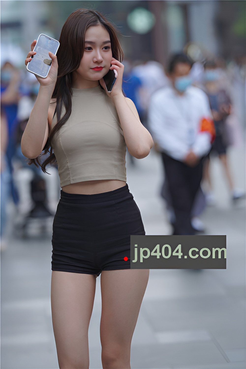 黑色热裤小美女【套图+视频】