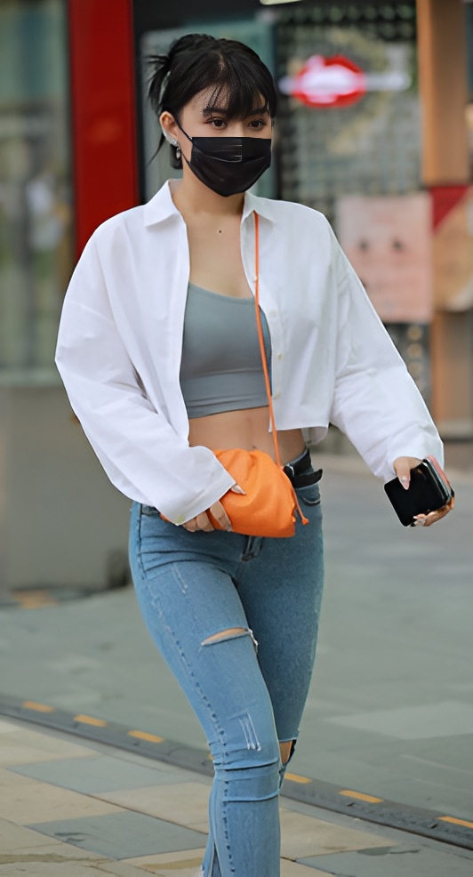 紧身蓝牛小姐姐【套图+视频】