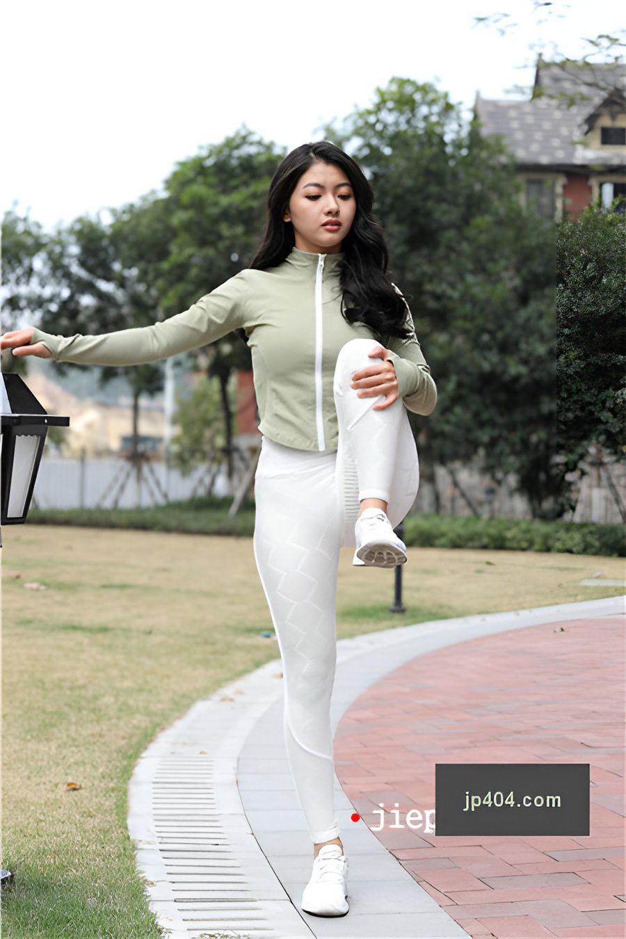 白色健身裤 【套图+视频】
