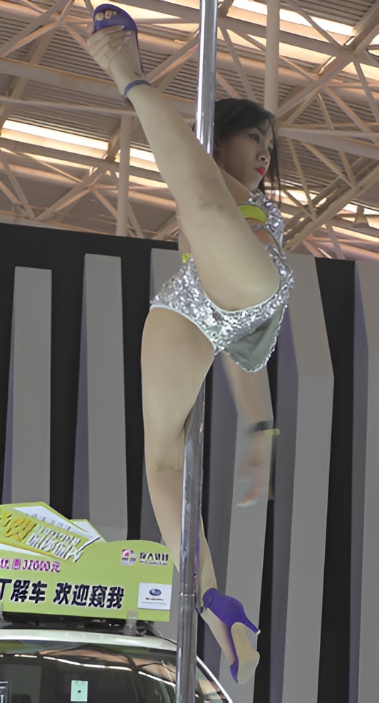 车展上跳钢管舞的小姐姐[1.45G/MP4]