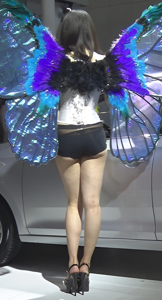 漂亮性感的车模美女[613M/MP4]