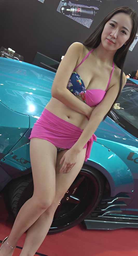 漂亮的泳装车模美女[1.4G/MP4]