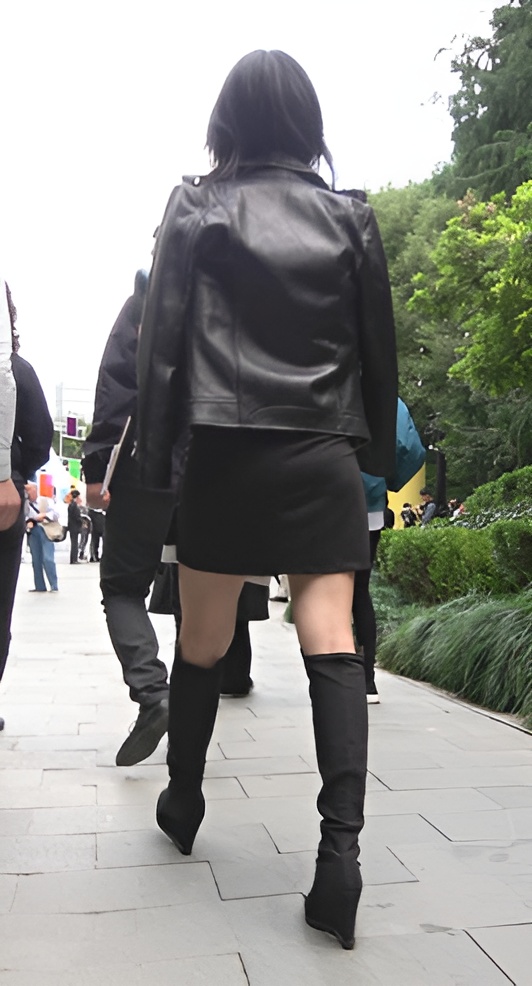 黑色包臀裙气质美女[632M/MP4]