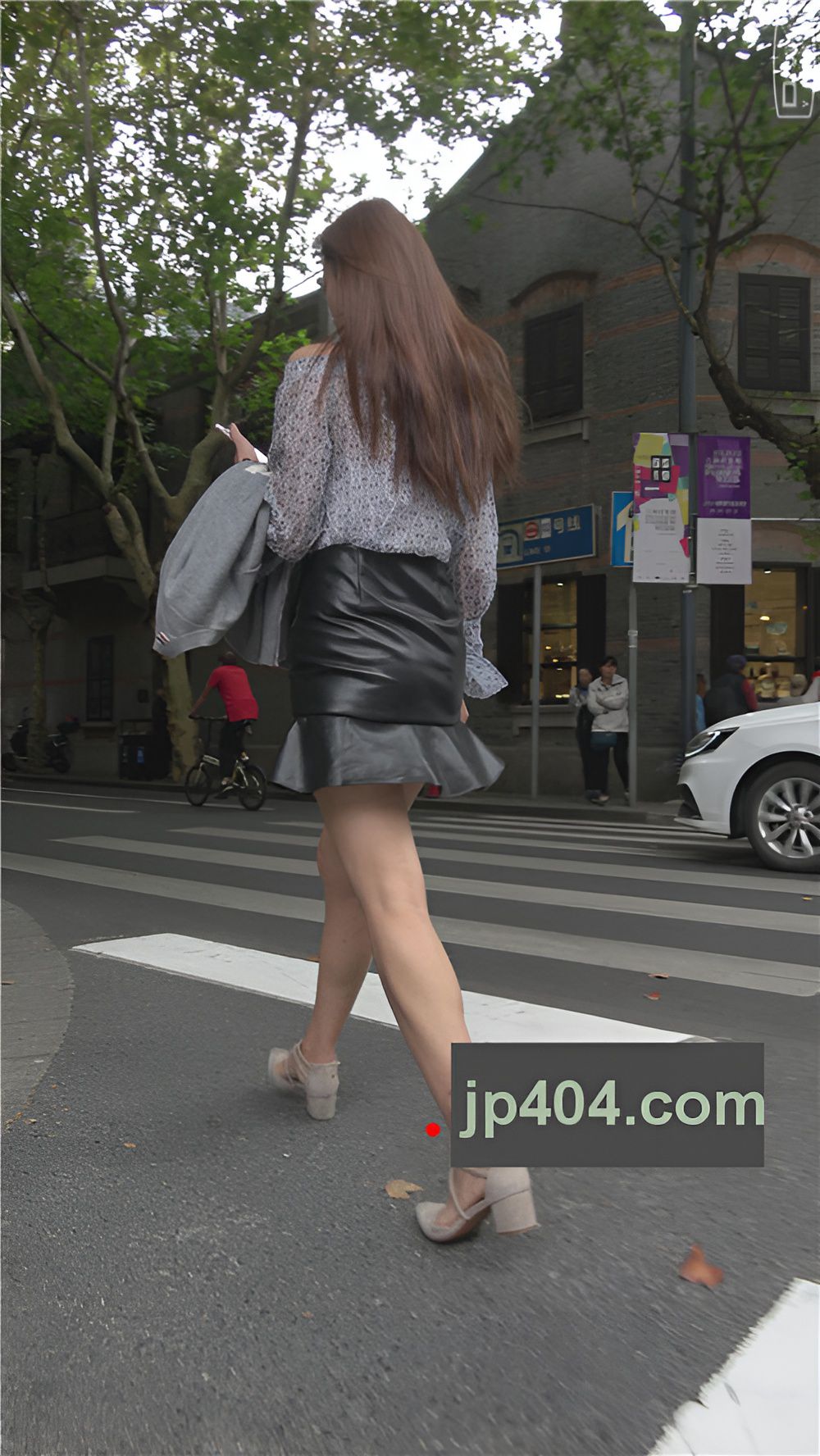 黑色高腰皮裙MM[499M/MP4]