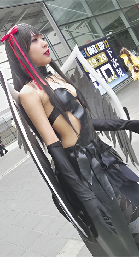 黑色装冷艳cosplay美女[360M/MP4]