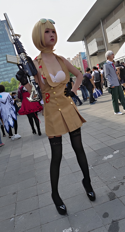 米色连衣裙cosplay美女[405M/MP4]