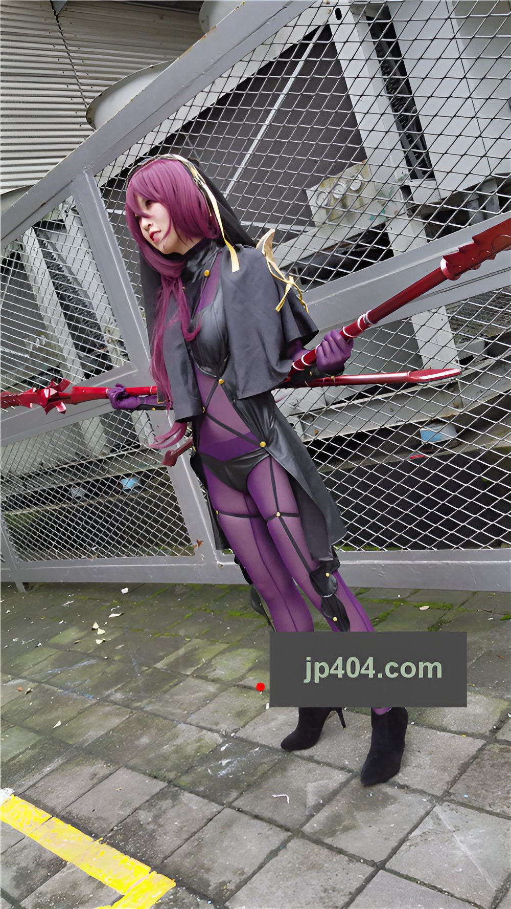 紫色连衣网袜cosplay美女[678M/MP4]