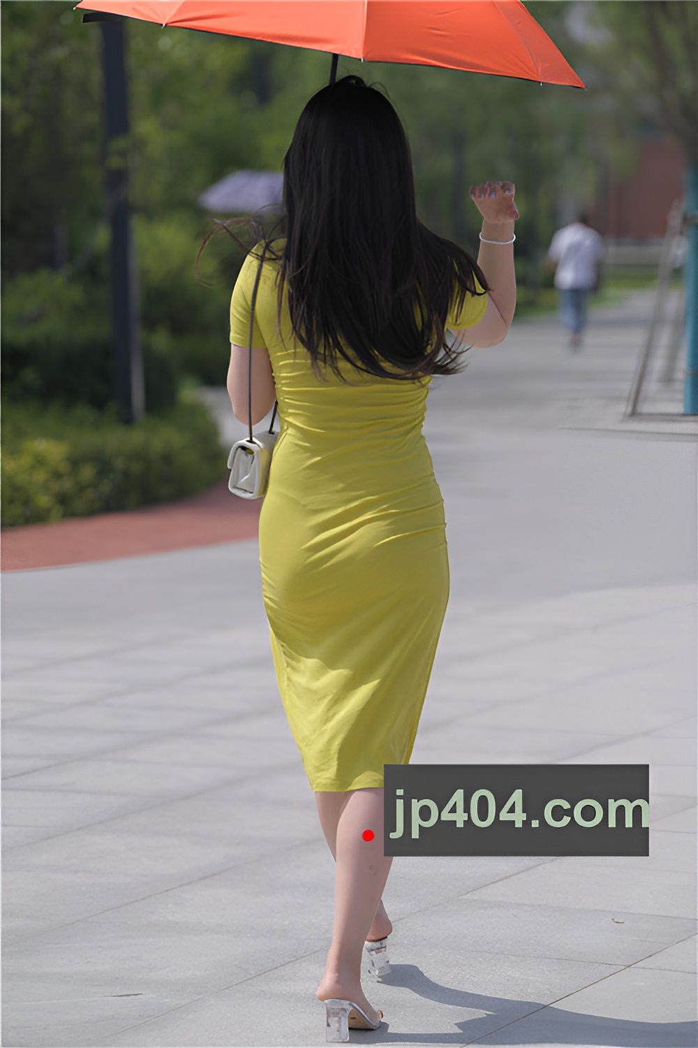 黄色长裙美女【套图+视频】