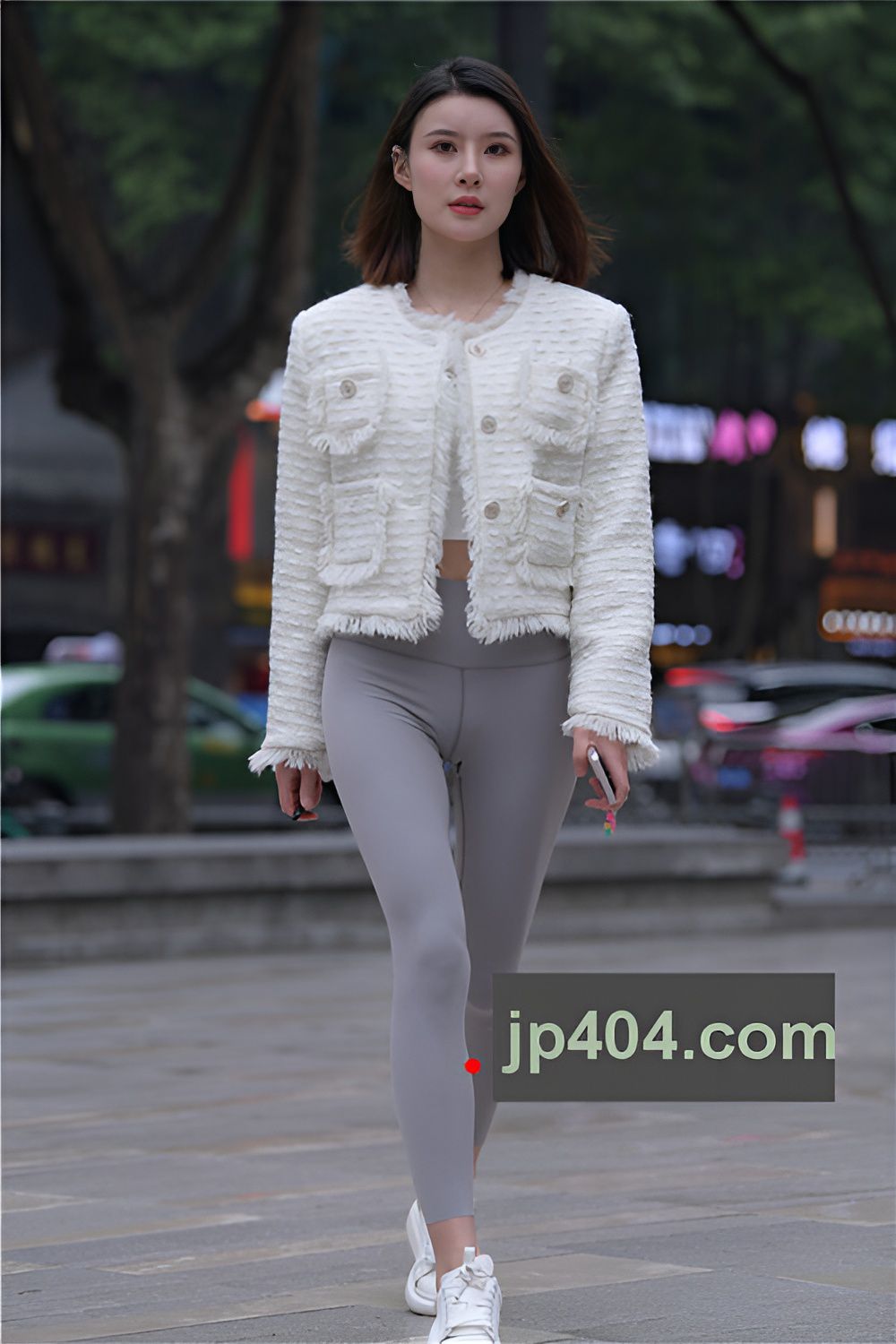 灰色瑜伽裤美女【套图+视频】