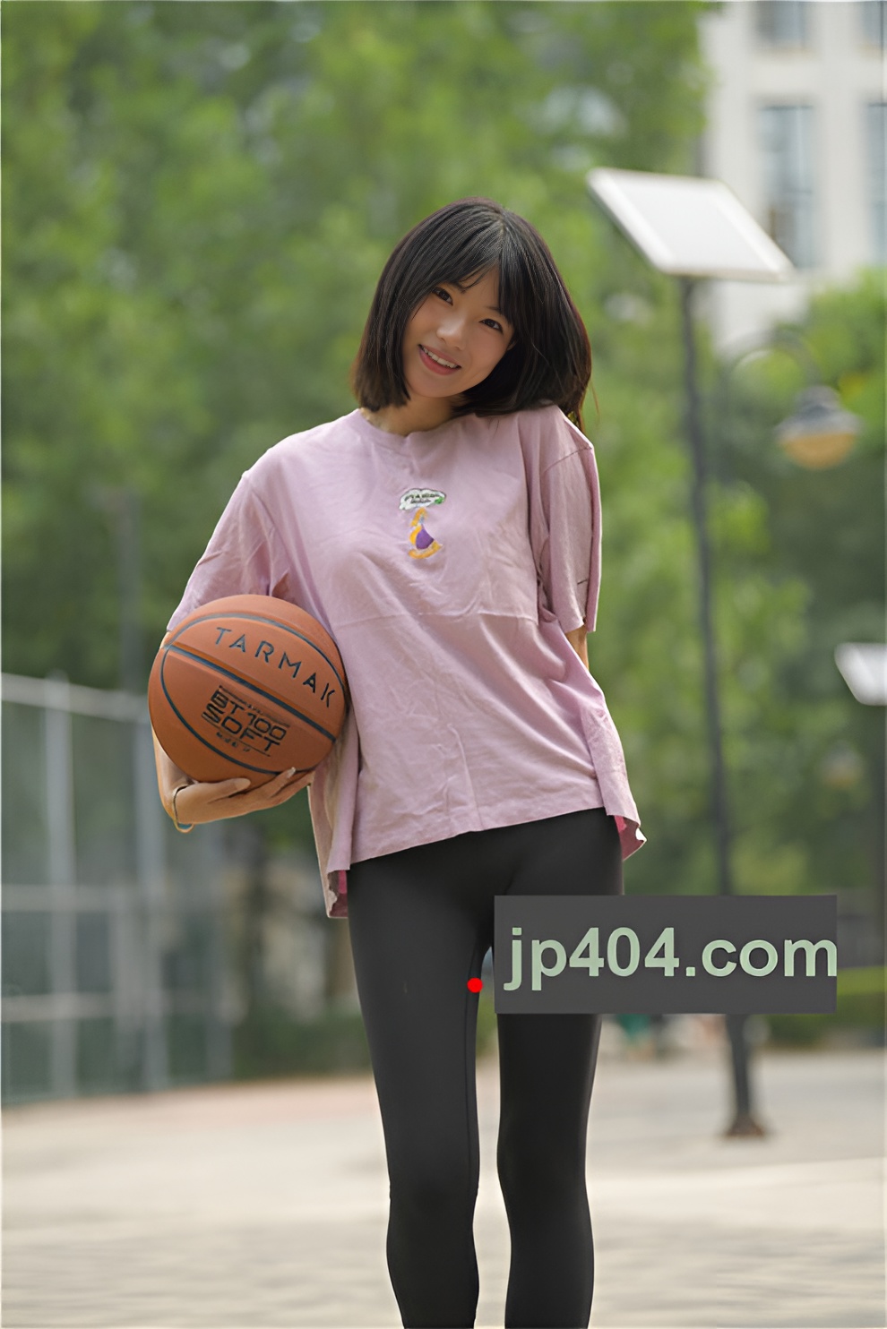 黑色瑜伽篮球课女孩【套图+视频】