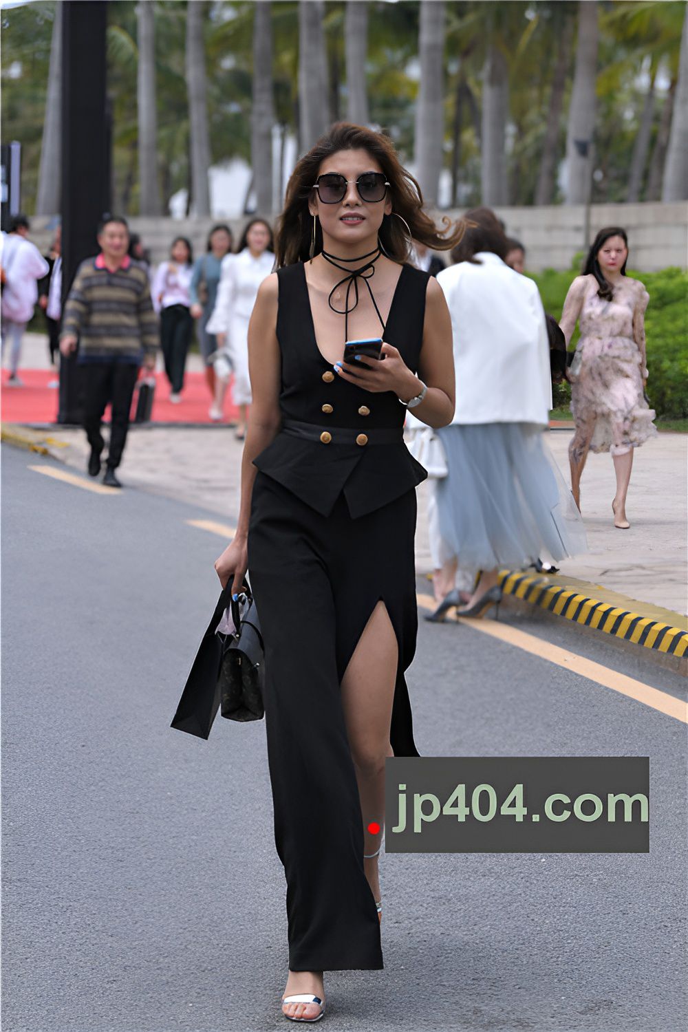 黑色开叉长裤MM(34P)[279M/JPG]