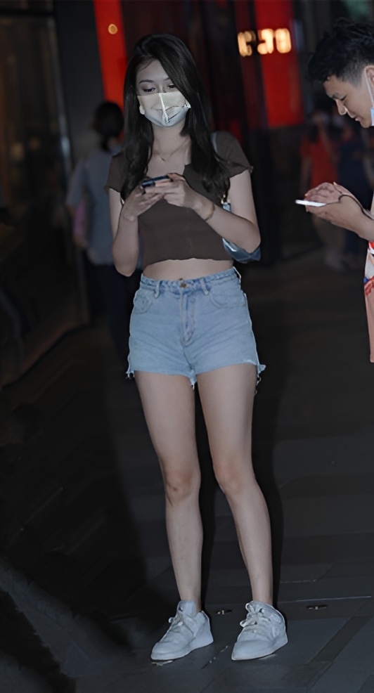 戴着口罩的露腰美女【套图+视频】 戴着口罩的露腰美女【套图+视频】